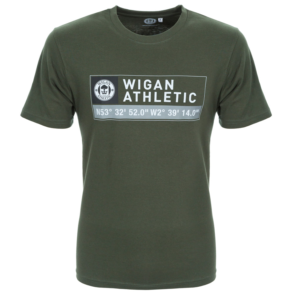 Geographic Co-Ordinate T-Shirt Khaki