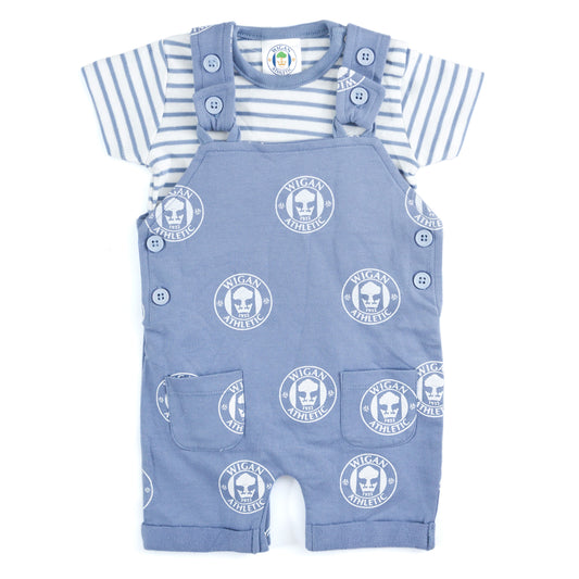 Remy Dungaree Set (Blue/White)