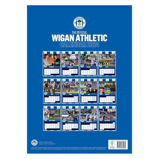 Official 2024 Calendar Wigan Athletic FC