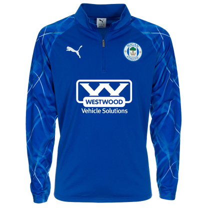 25/26 Adult Home Warm Up 1/4 Zip Blue