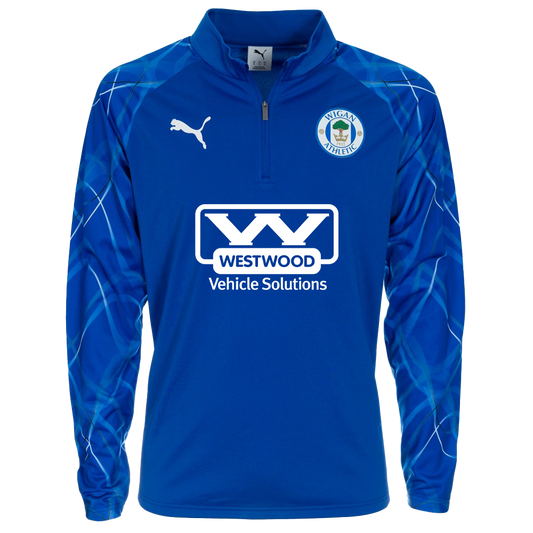 25/26 Junior Home Warm Up 1/4 Zip Blue
