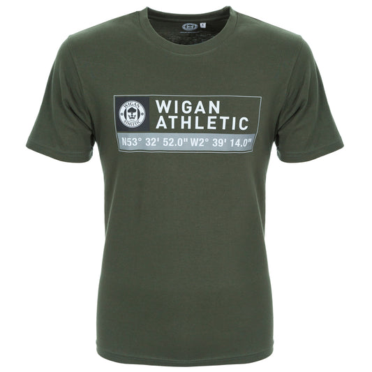 Geographic Co-Ordinate T-Shirt Khaki