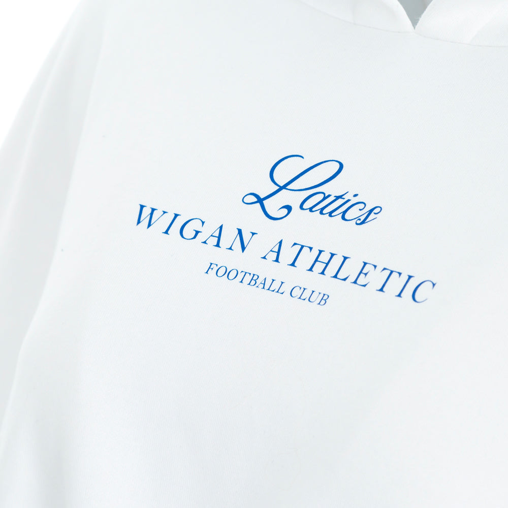 Ladies Latics Cropped Hoodie White