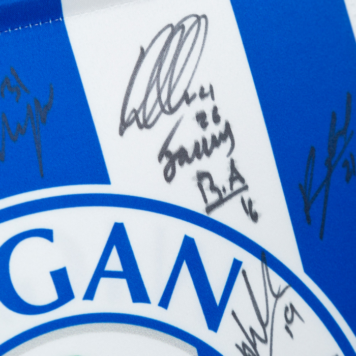 Wigan Athletic striped signed pennant