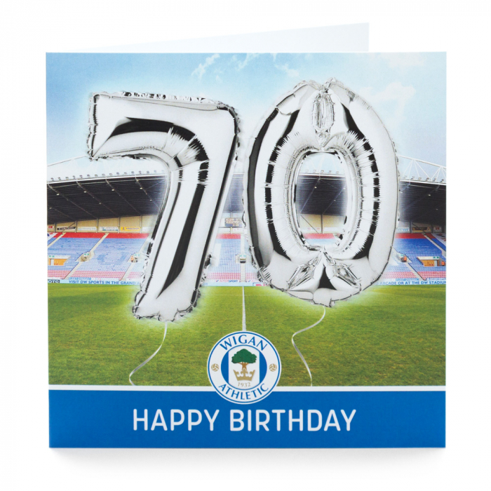Latics 70th Birthday Card