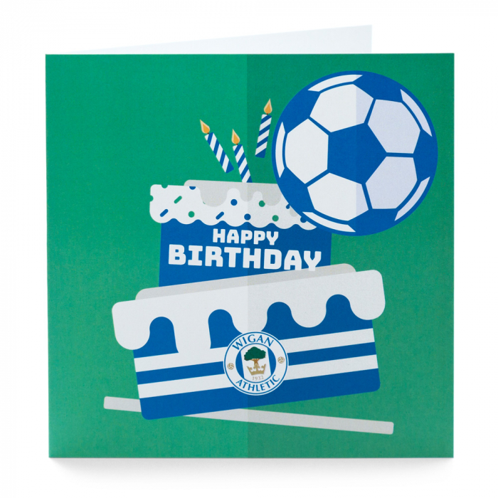 Latics Footy Cake Birthday Card