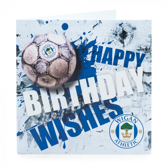 Latics Splatter Ball Birthday Card