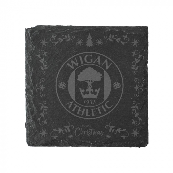 CREST SLATE XMAS COASTER 